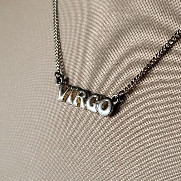 Jewelry - Trendy Silver Tone "Virgo" Zodiac Pendant Necklace